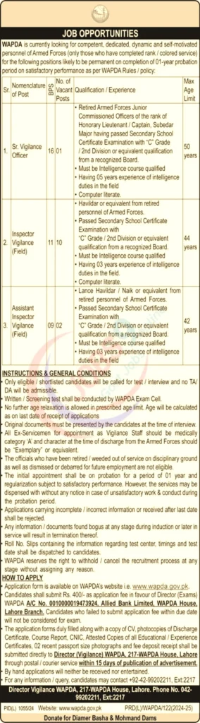 Water and Power Development Authority WAPDA Jobs