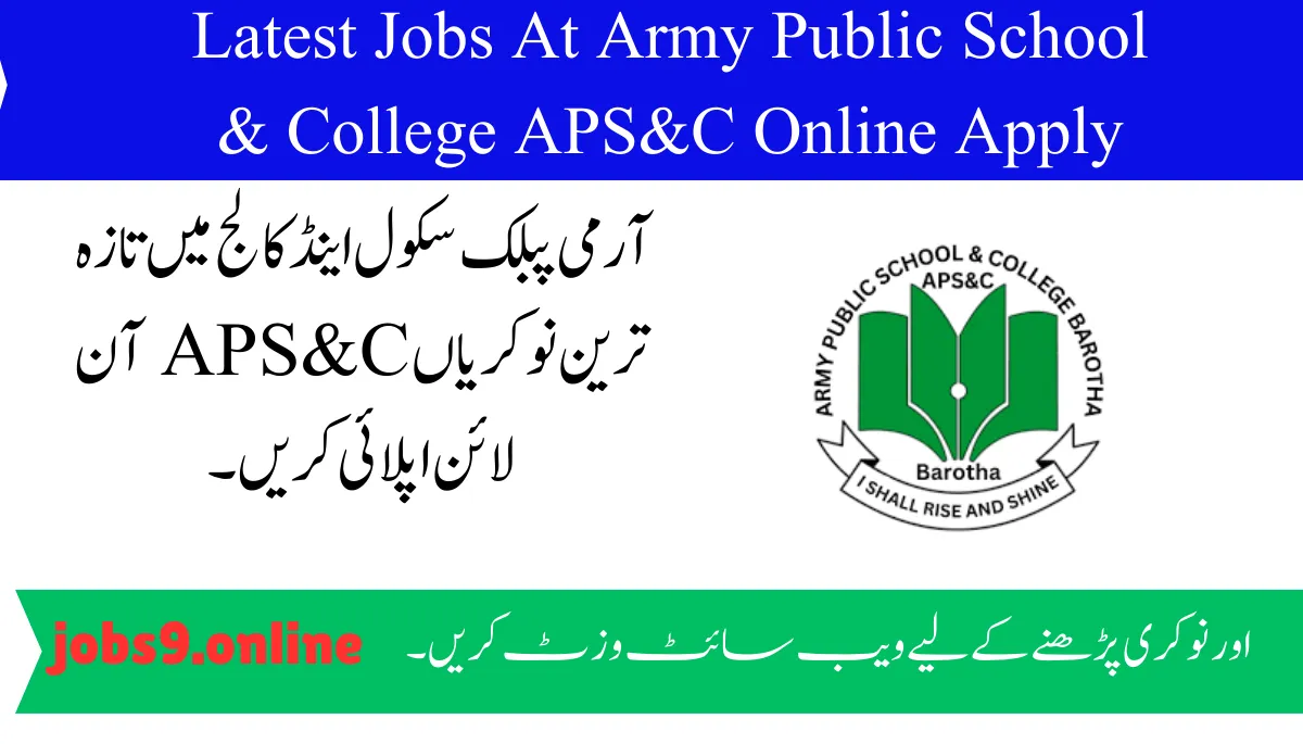 Latest Jobs At Army Public School & College APS&C Online Apply
